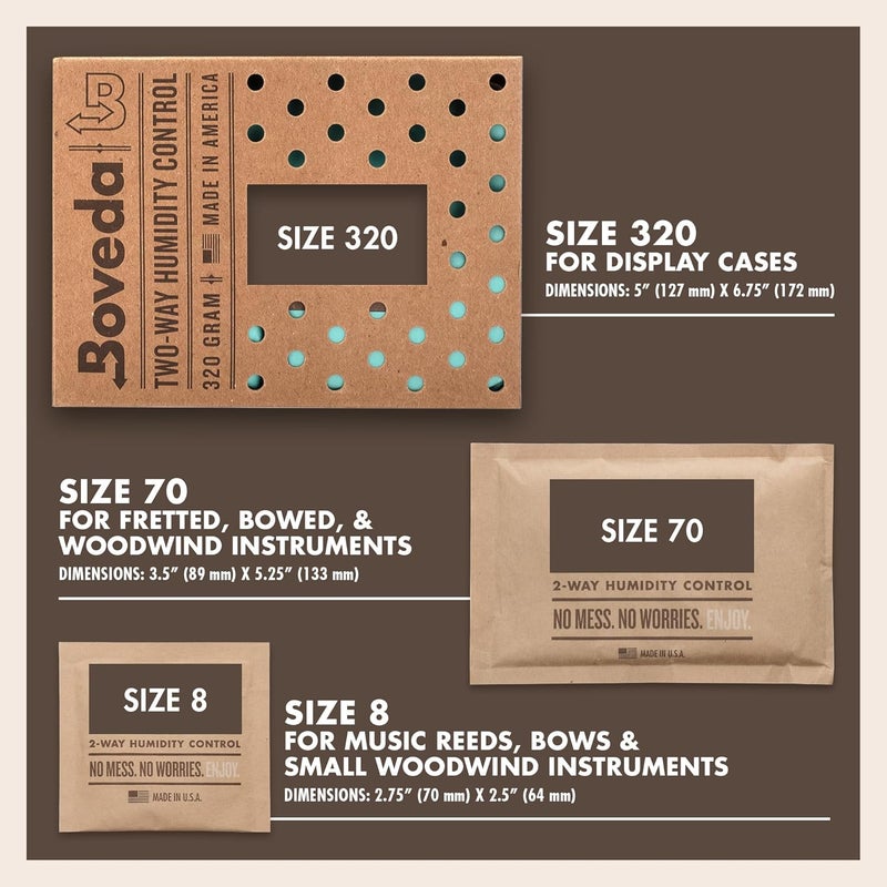 Boveda Music Large Starter Kit - (3) 49% RH Standard - Ideal Two-Way Humidty Control for MOST CLIMATES - For Guitars & Other Large Wooden Instruments - Image 3